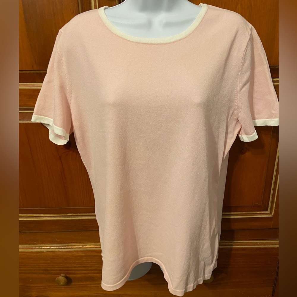 Short sleeve sweater Pale Pink